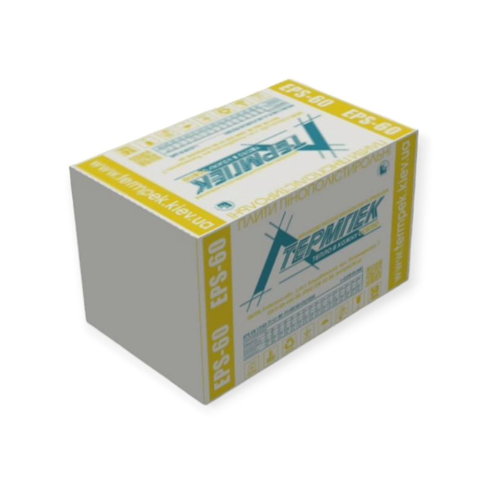 ТЕРМПЕК Пінополістирольні плити EPS 60, 1000х500мм 12кг/м³ 